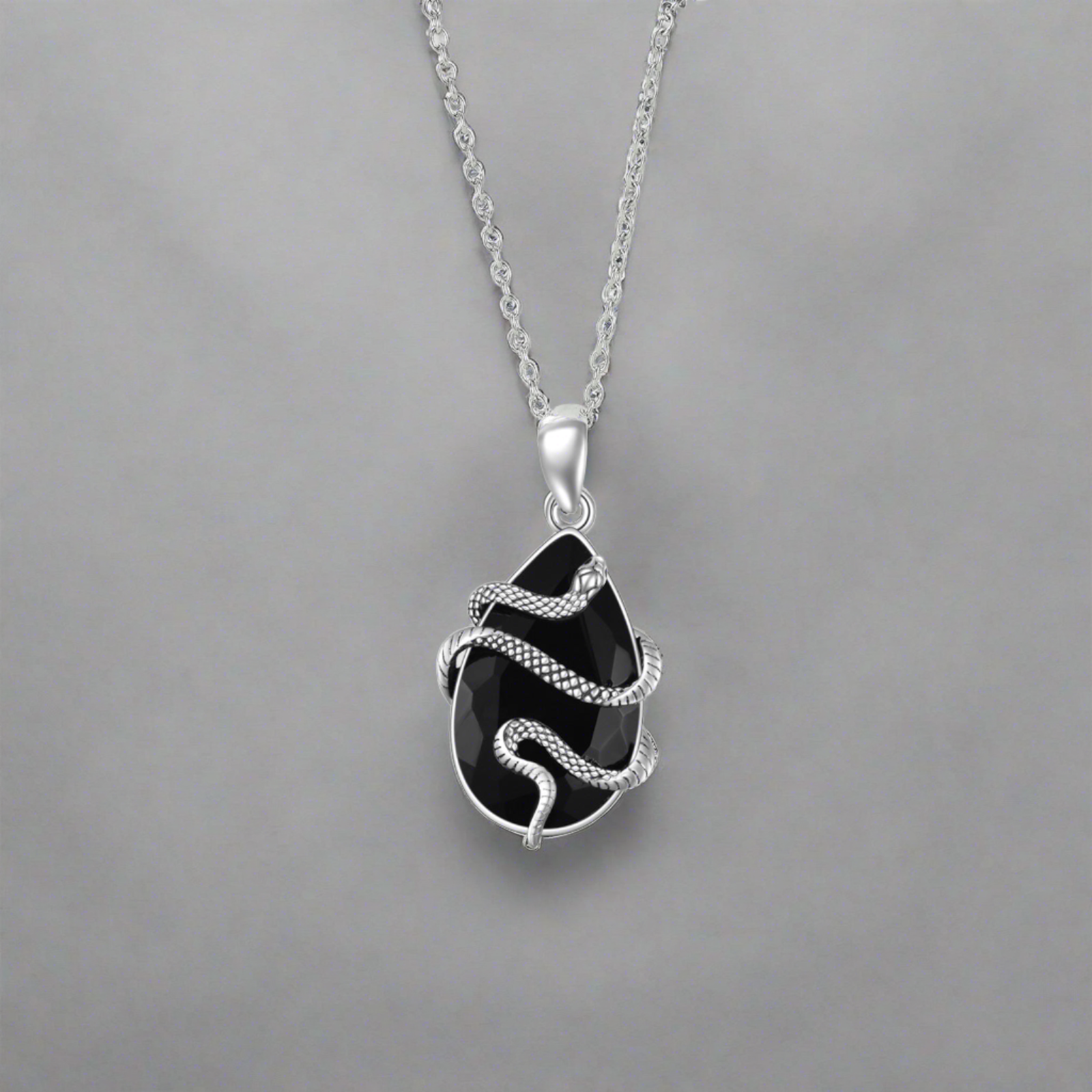 The Black Heart Of Hel - Tear Drop Tourmaline Crystal Necklace