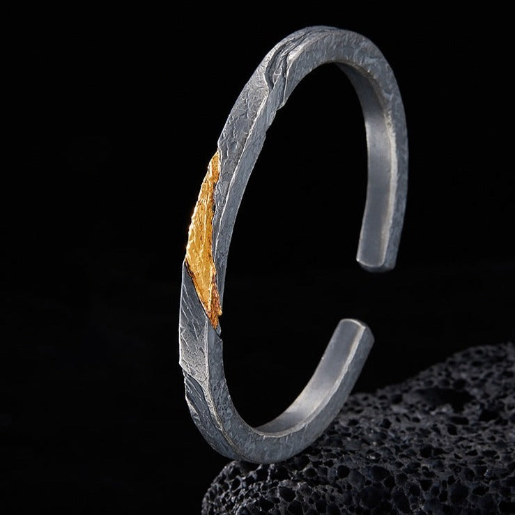 Prophet's Armband - Sterling Silver Gold Inlay Bracelet