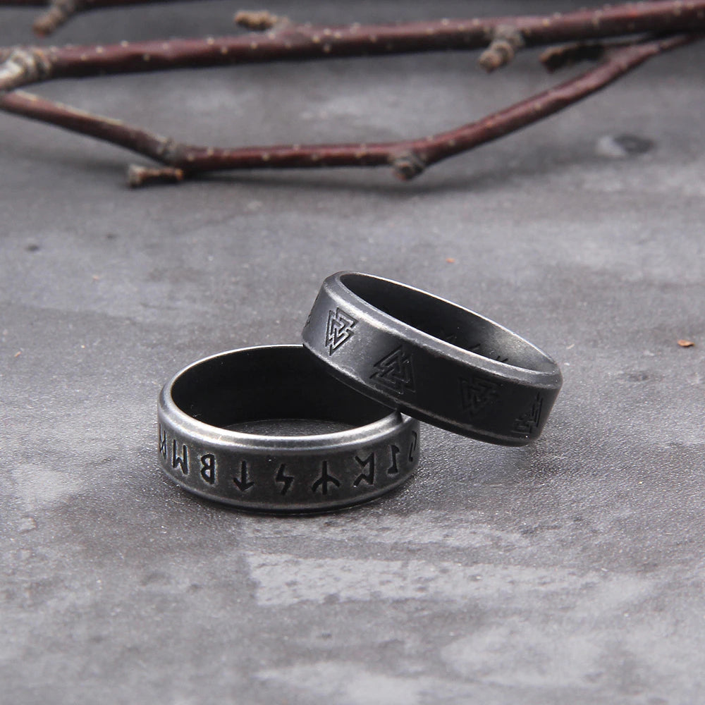 Odin's Runes - Stainless Steel Runic Ring