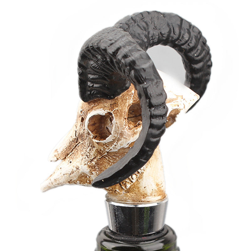 The Skull Of Tanngrisnir - Skull Wine Bottle Stopper
