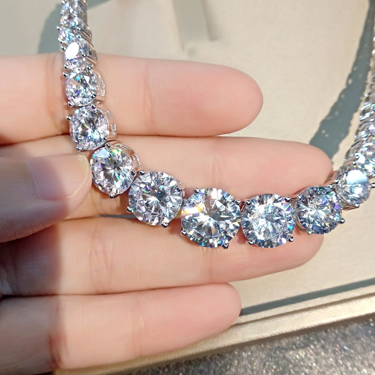 Freya’s Grace - Moissanite Silver Necklace