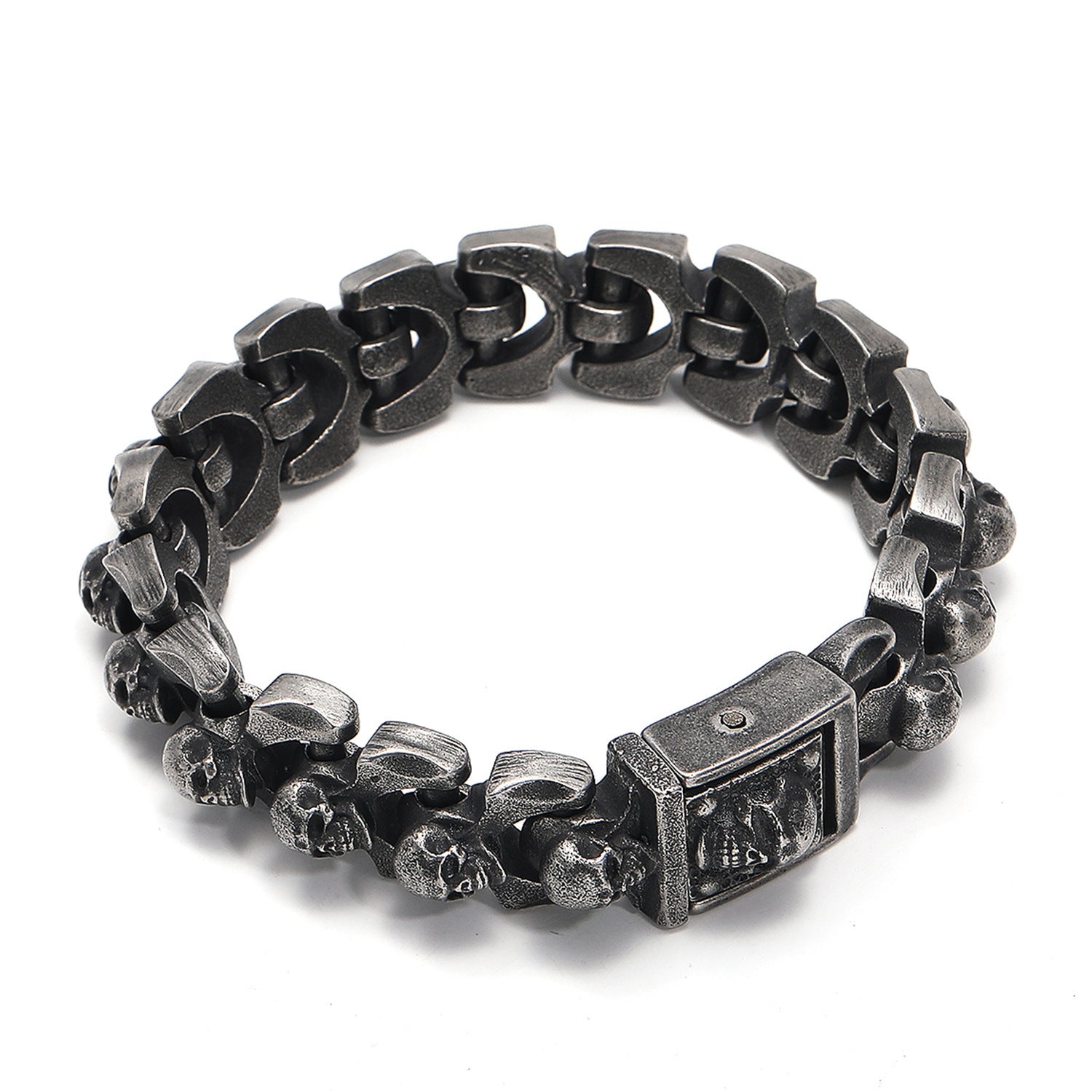 Odin's Hall Of The Slain - Titanium Steel Skull Bracelet
