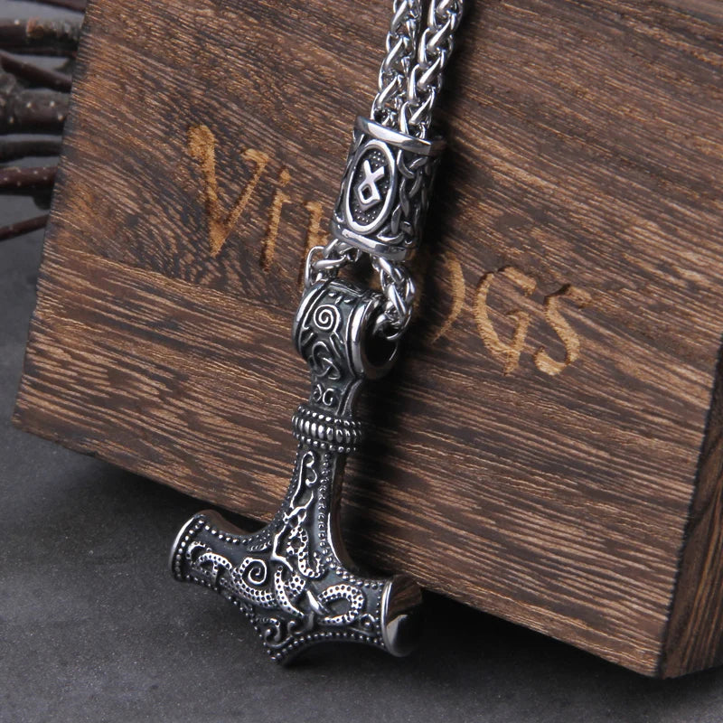 Mjölnir - Thor's Hammer Stainless Steel Necklace