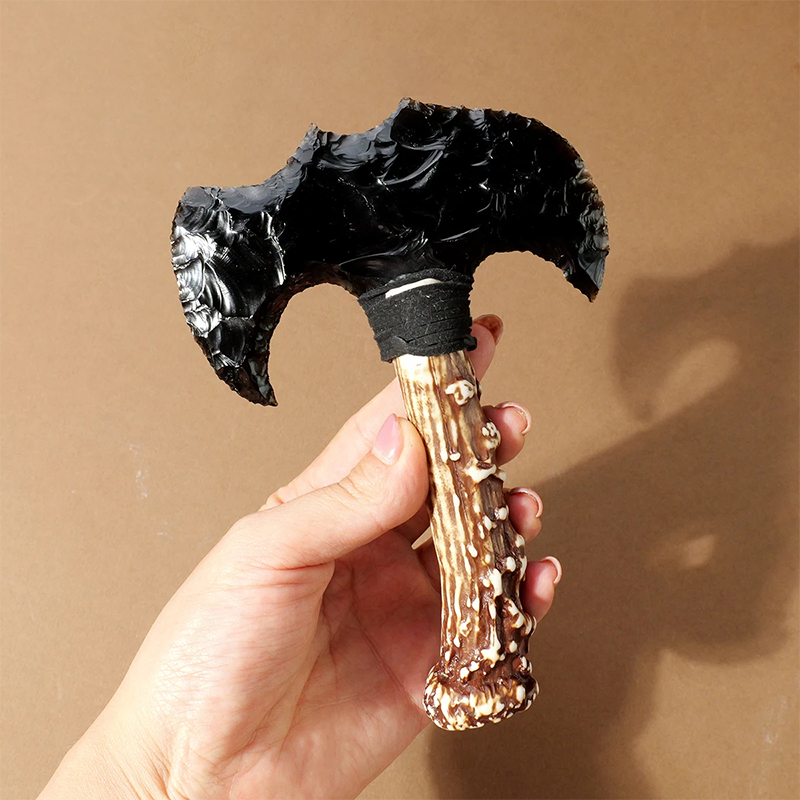 Sacred Axe - Natural Stone Model Obsidian Hatchet