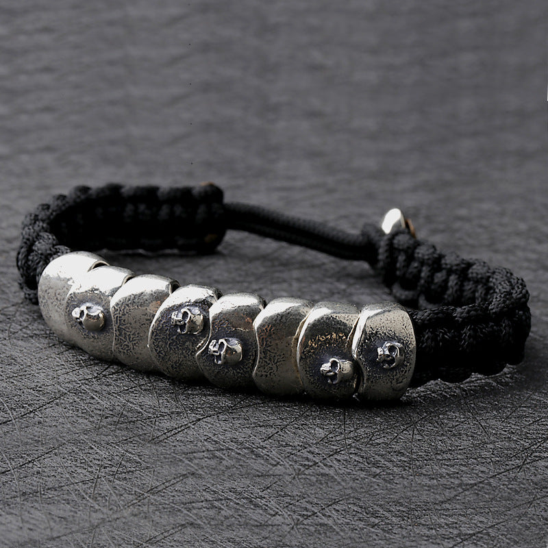 Skull Armour - Silver Paracord Bracelet