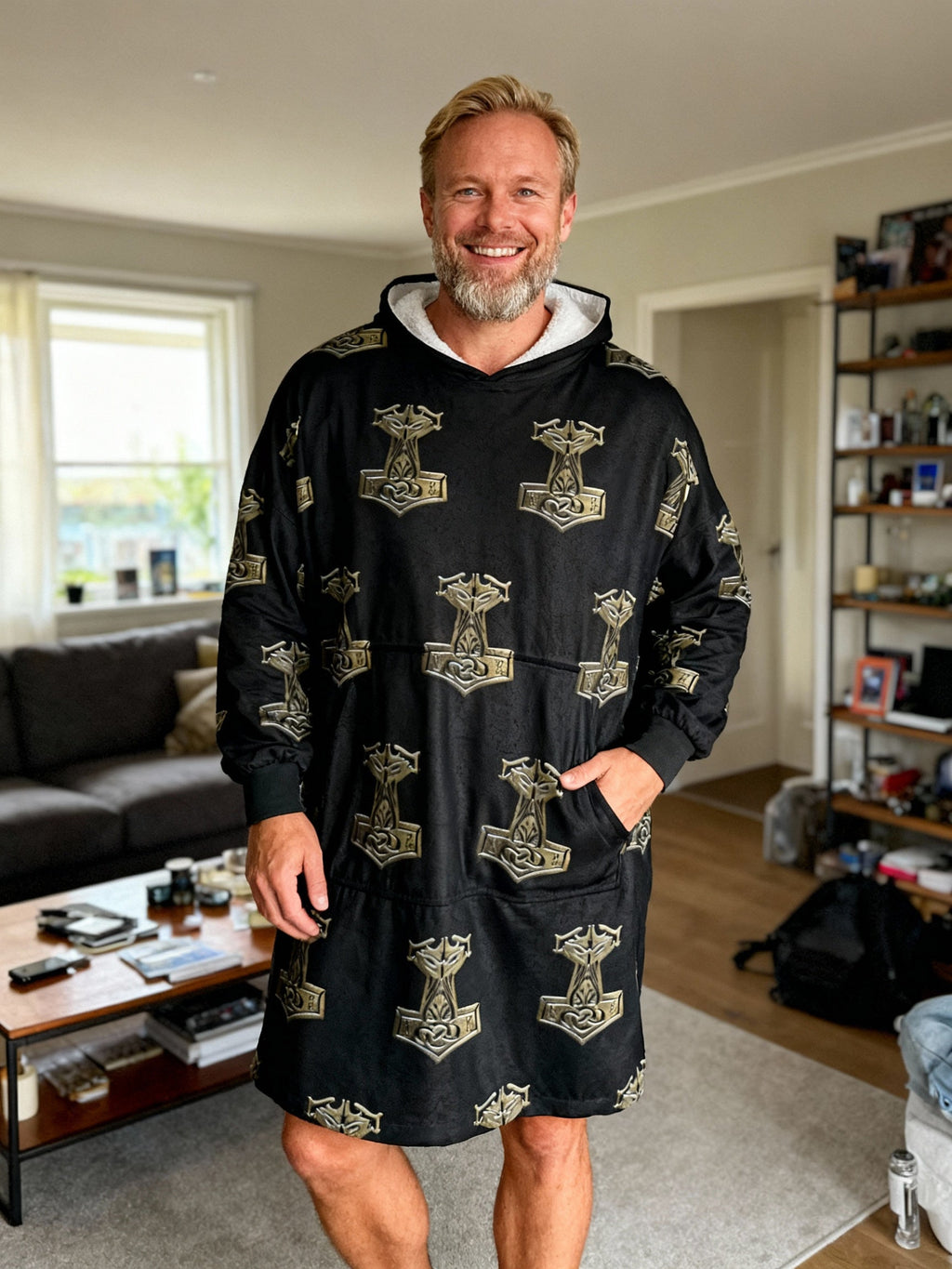 The Mighty Mjolnir - Oversized Hooded Blanket