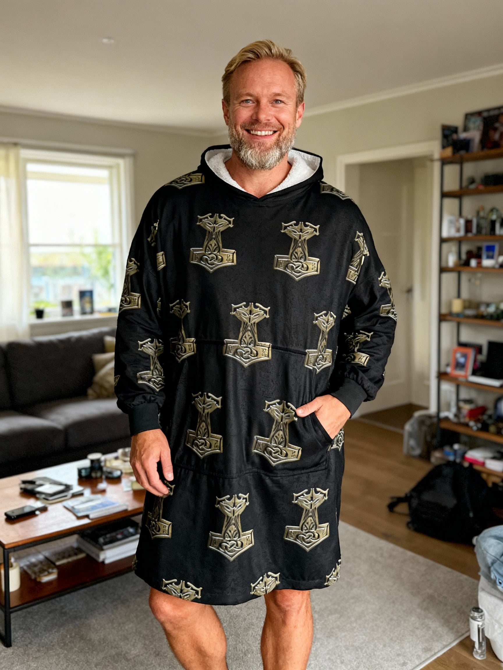 The Mighty Mjolnir - Oversized Hooded Blanket