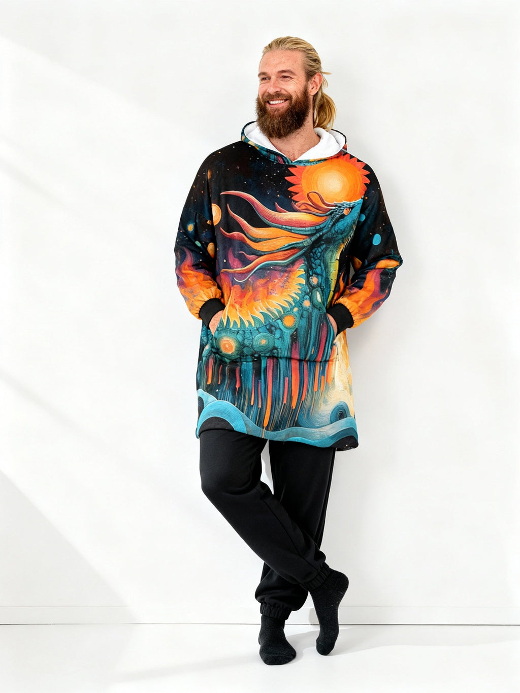 Mystic Jormungandr - Oversized Hooded Blanket