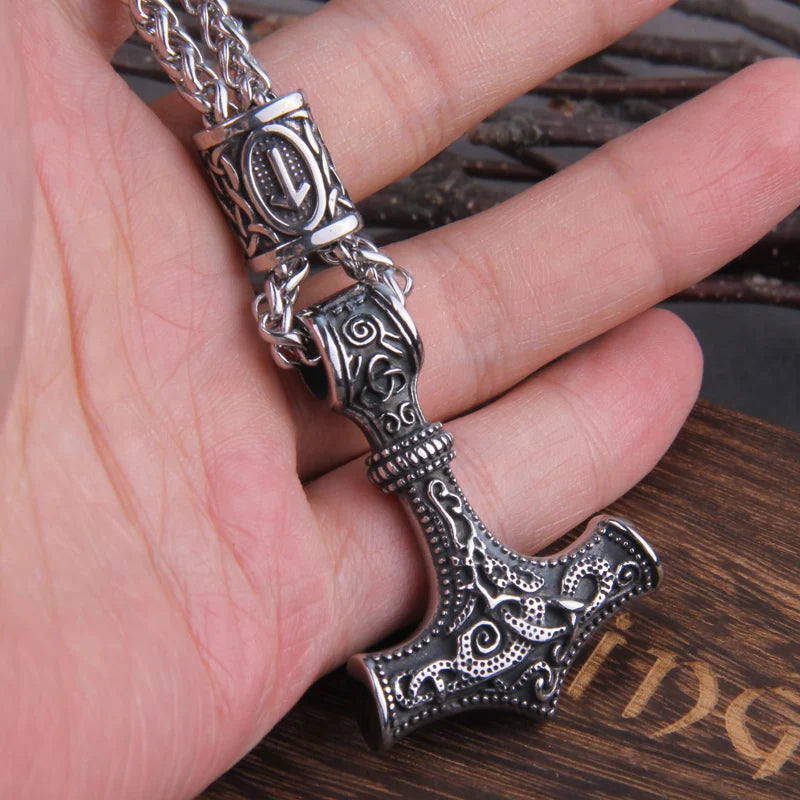 Mjölnir - Thor's Hammer Stainless Steel Necklace