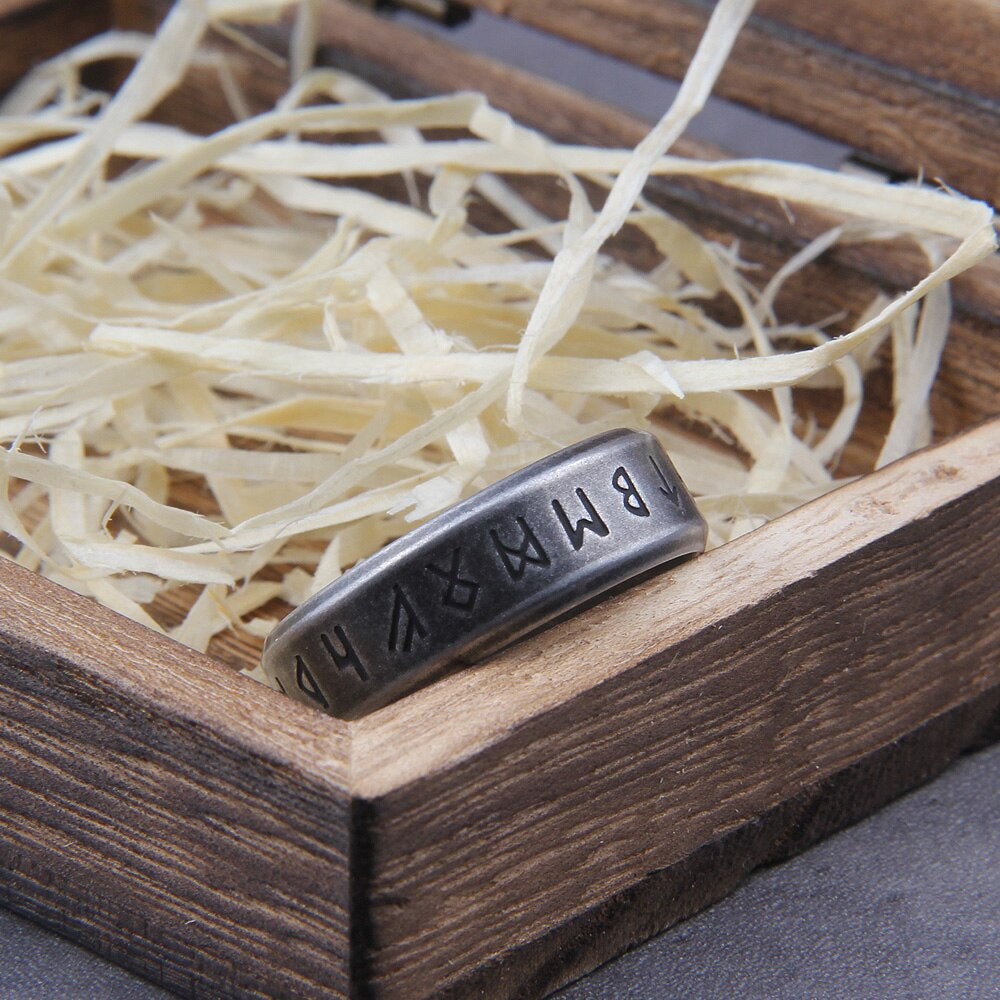 Odin's Runes - Stainless Steel Runic Ring