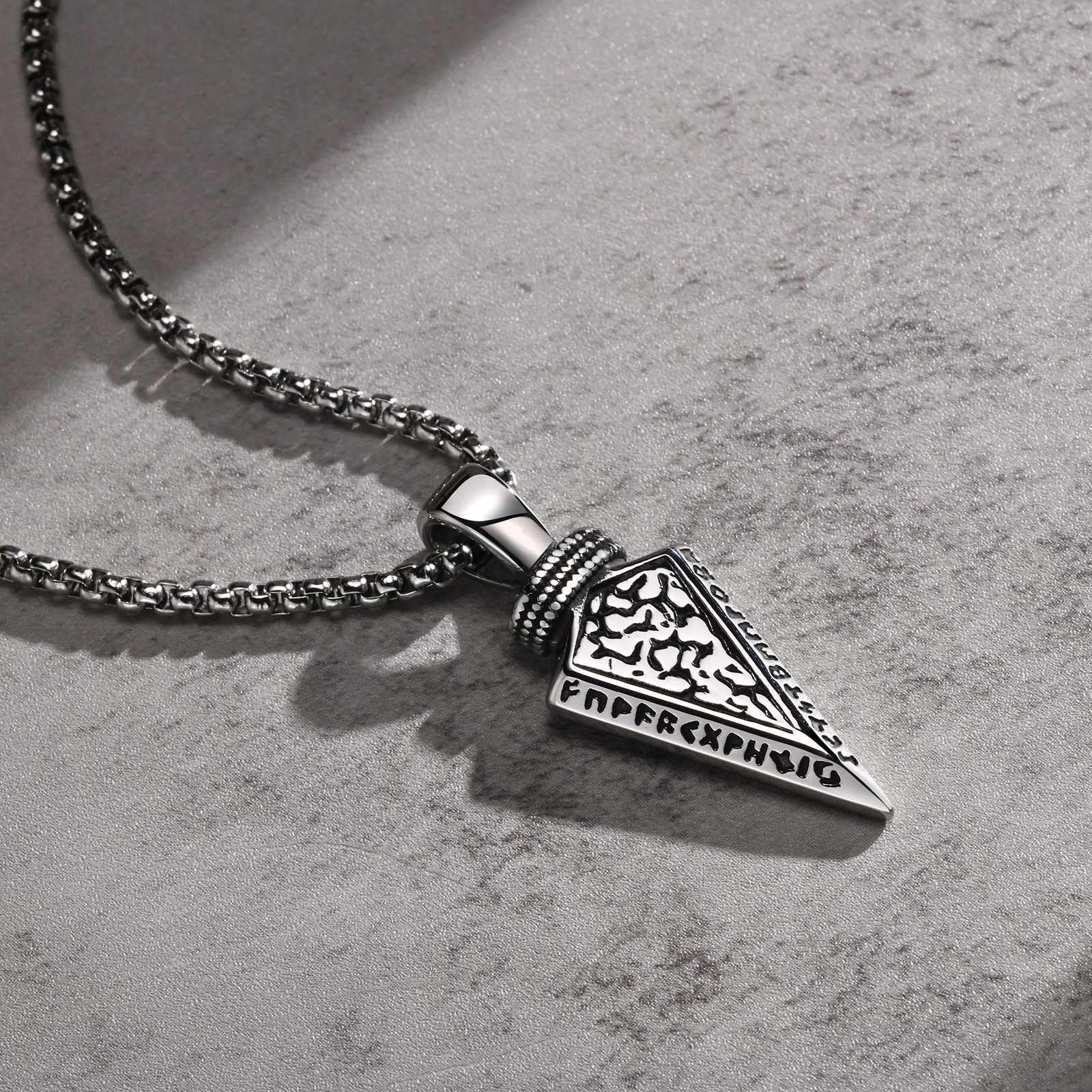 Spear Of Odin  - Stainless Steel Arrow Necklace