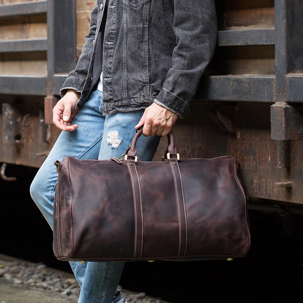 Nomad Of Svartalfheim - Genuine Cowhide Leather Travel Bag
