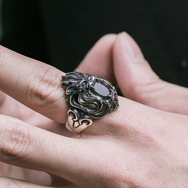 Watcher Of Helheim - Premium Sterling Silver Ring