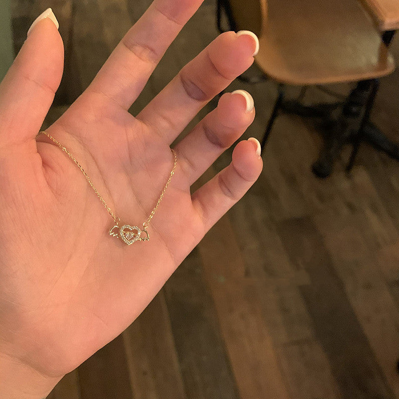 Ethereal Blessing - Metal Alloy with inlaid Crystal Necklace