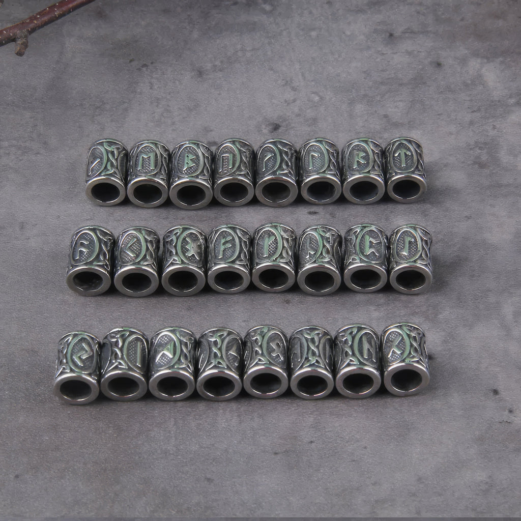 Viking Runes - Hair / Beard Braid (24 Piece Set)