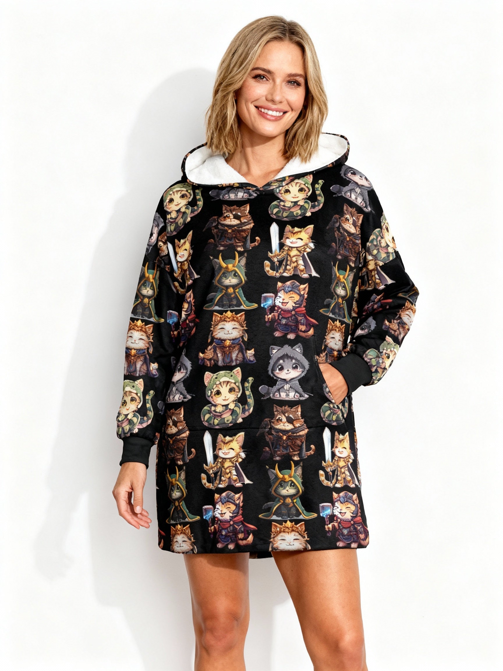 Furballs Of Asgard - Oversized Hooded Blanket