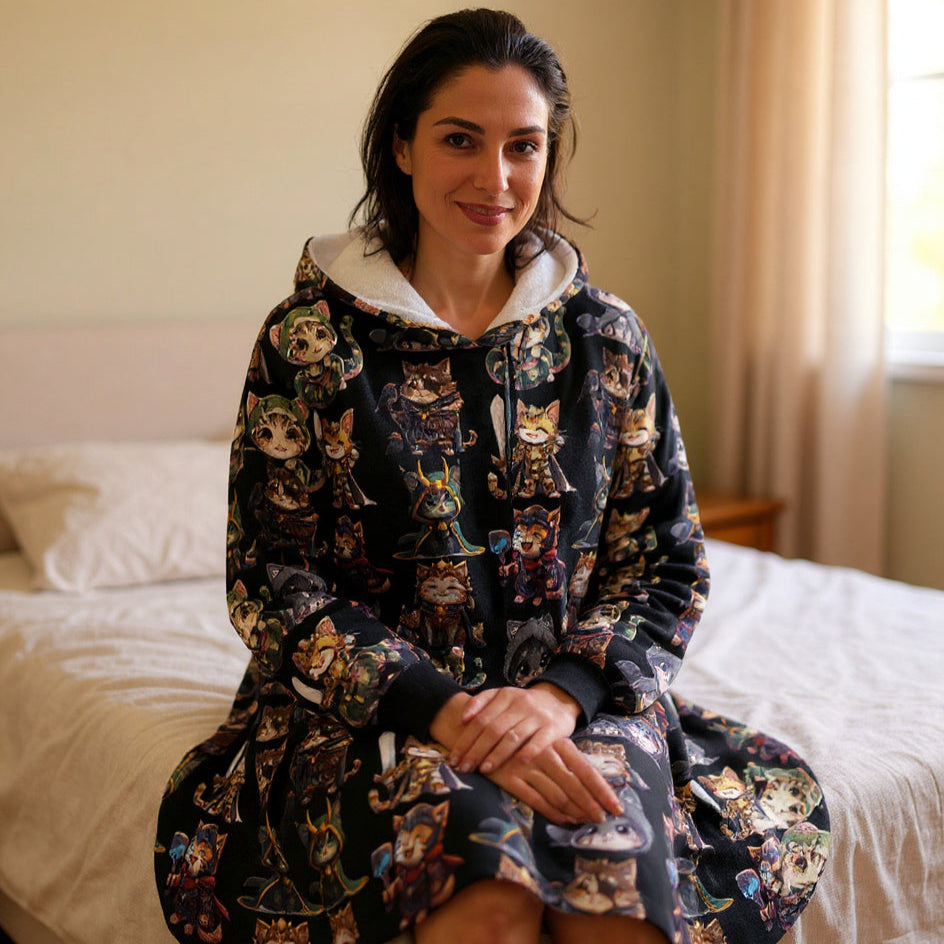 Furballs Of Asgard - Oversized Hooded Blanket