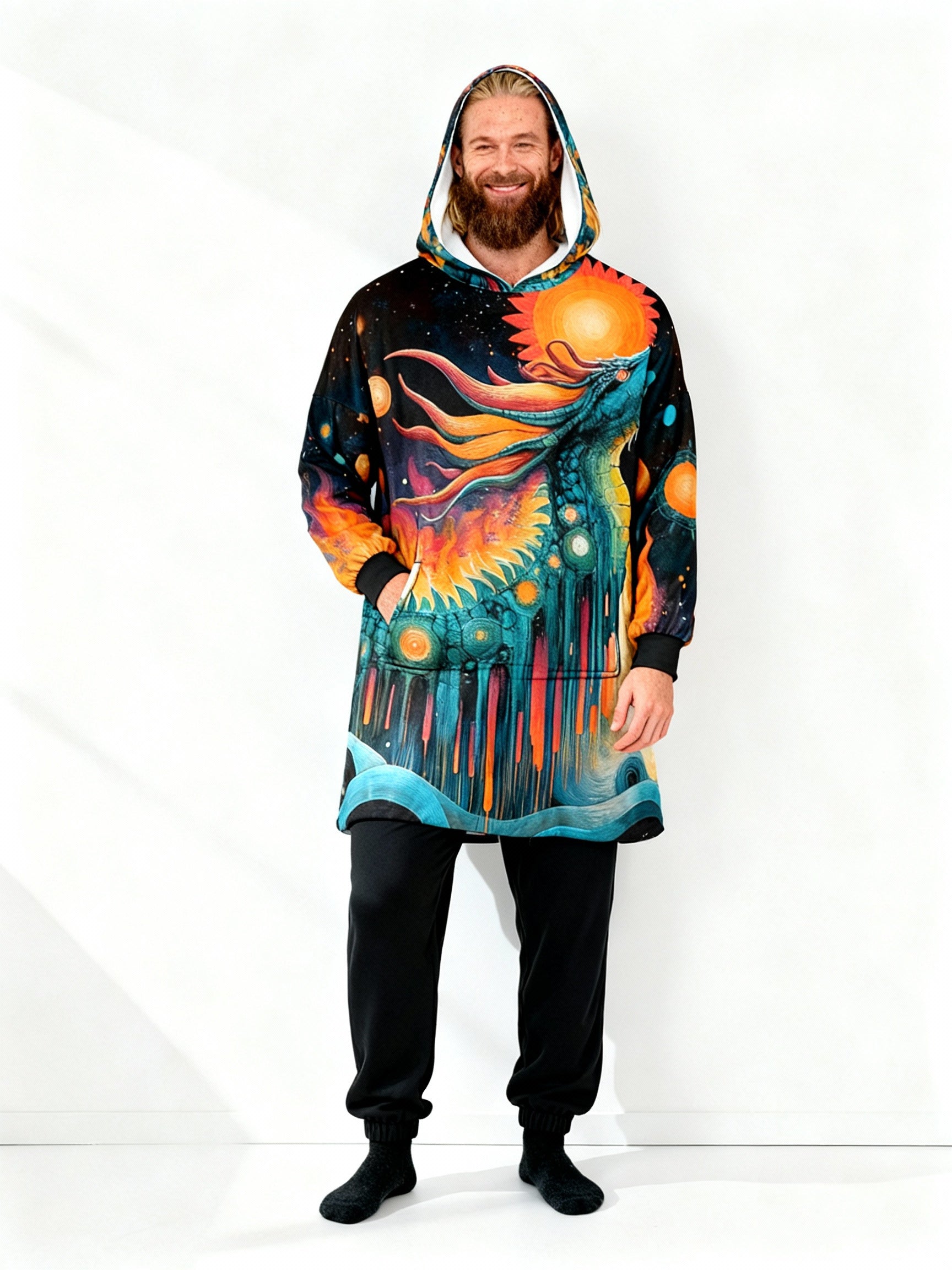 Mystic Jormungandr - Oversized Hooded Blanket