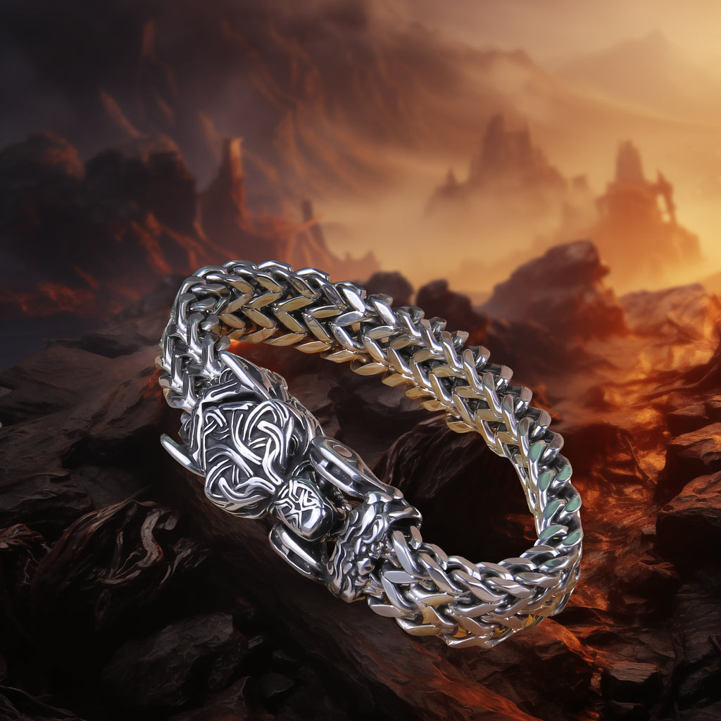 Fenrir - The Great Wolf - Stainless Steel Bracelet