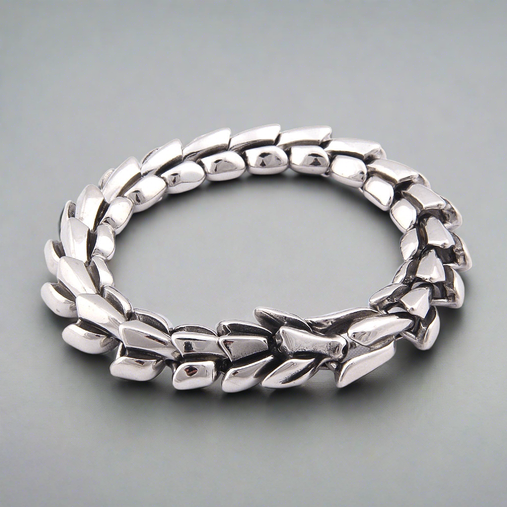 The Midgard Serpent - Sterling Silver Serpent Bracelet