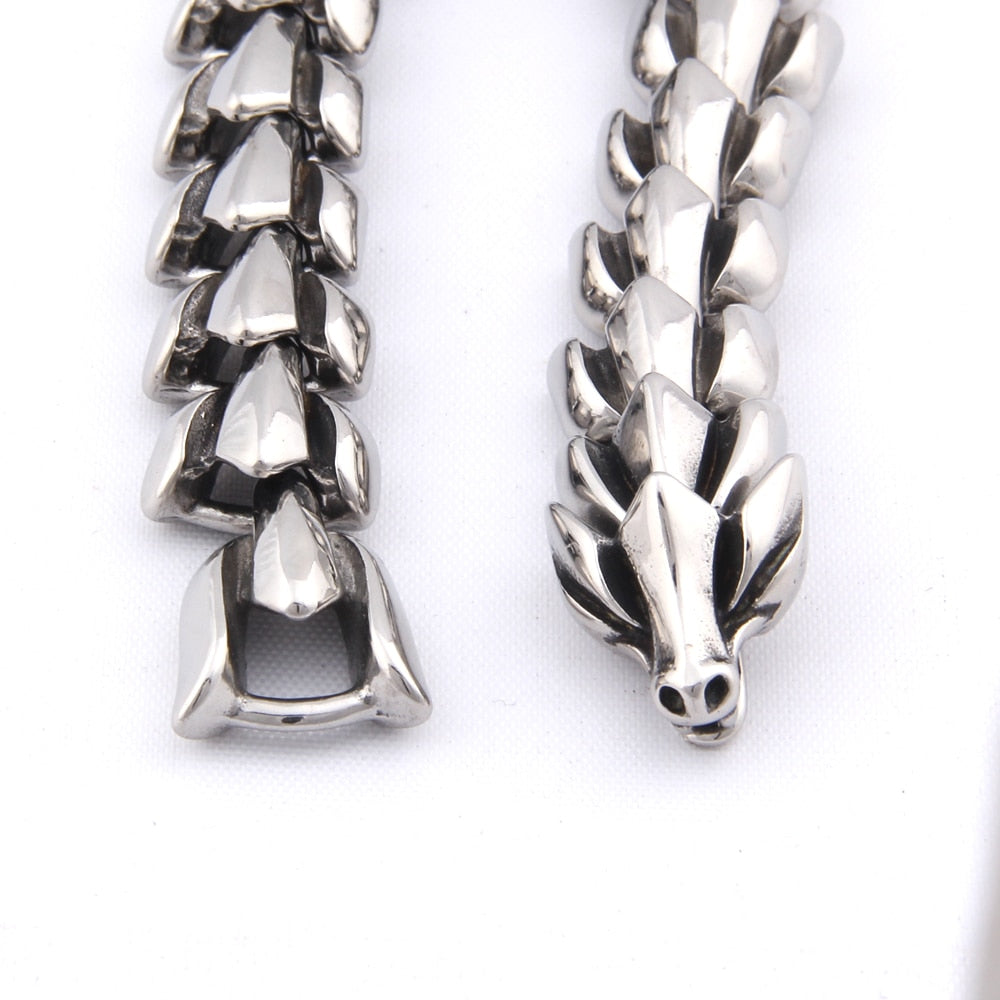 The Midgard Serpent - Sterling Silver Serpent Bracelet