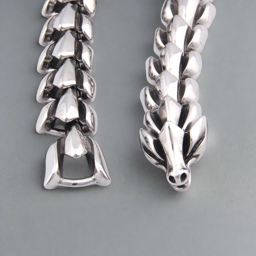 The Midgard Serpent - Sterling Silver Serpent Bracelet