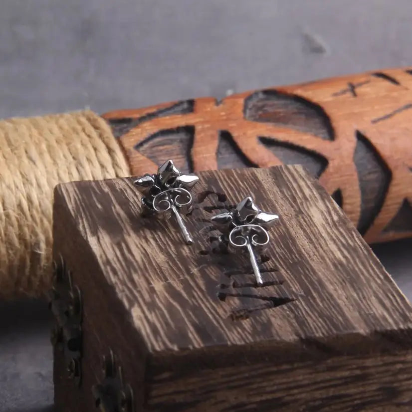 Mani's Aura - Stainless Steel Stud Earrings