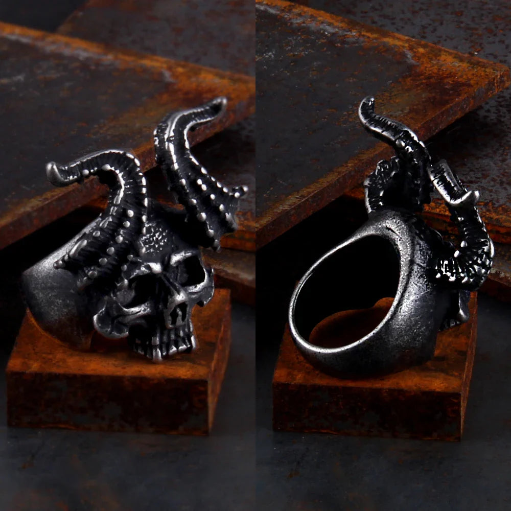 Heads of the Slain – Stainless Steel Viking Skull Ring