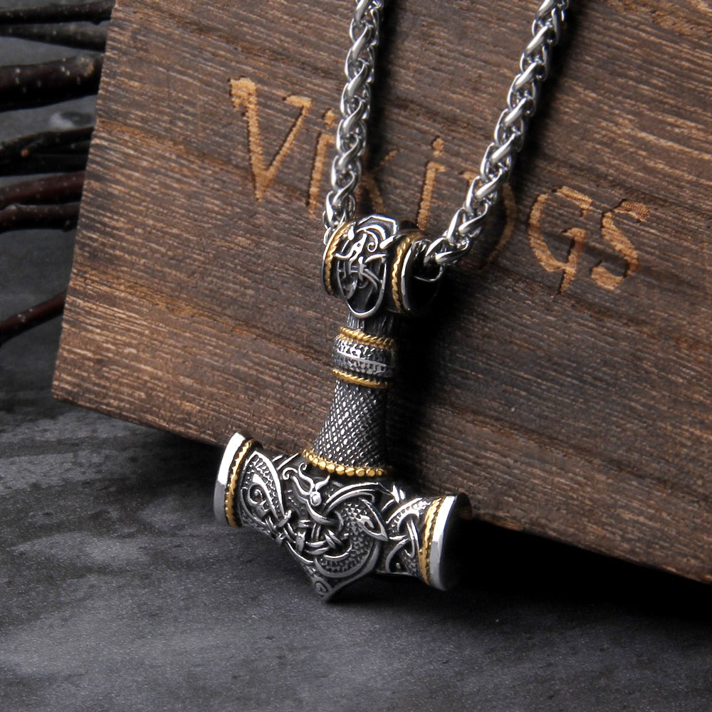 The Sky Splitter - Stainless Steel Mjolnir Necklace