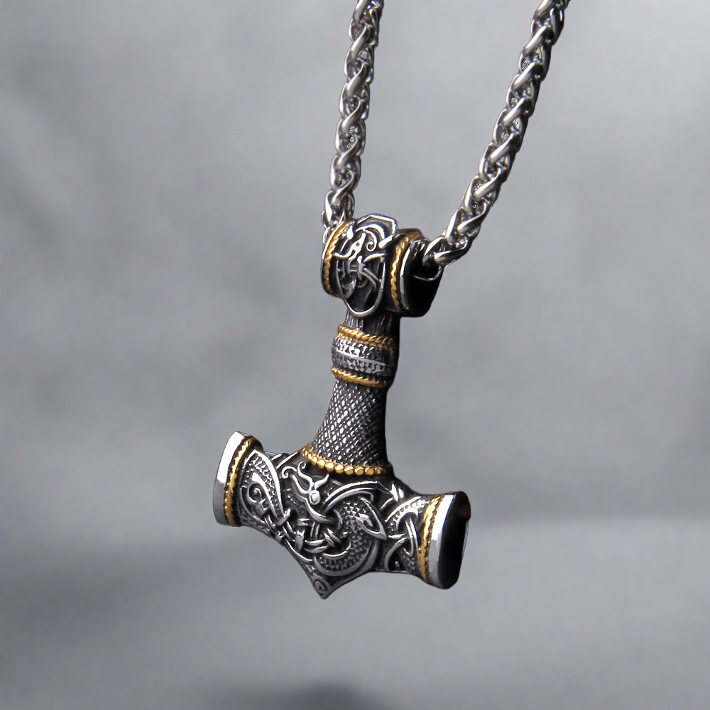 The Sky Splitter - Stainless Steel Mjolnir Necklace