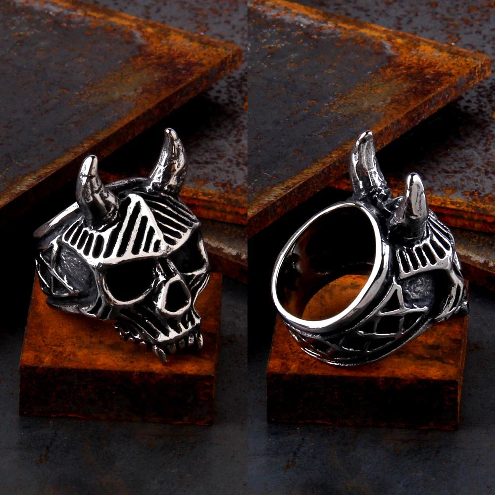 Heads of the Slain – Stainless Steel Viking Skull Ring