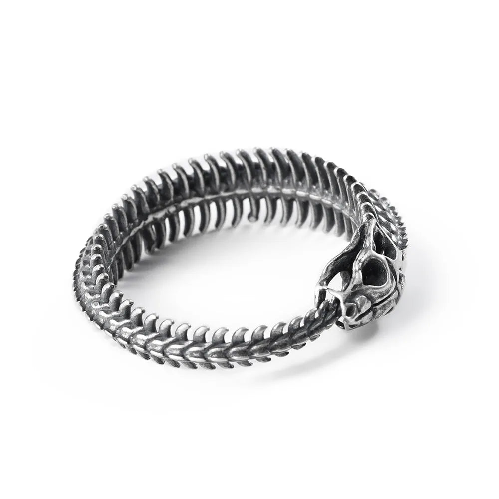 Final Remains - 925 Sterling Silver Snake Bone Ring