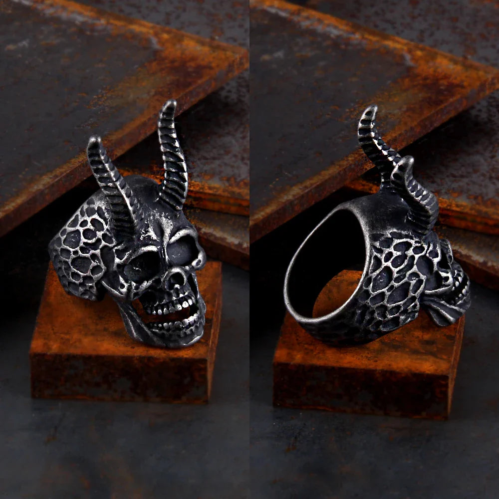 Heads of the Slain – Stainless Steel Viking Skull Ring