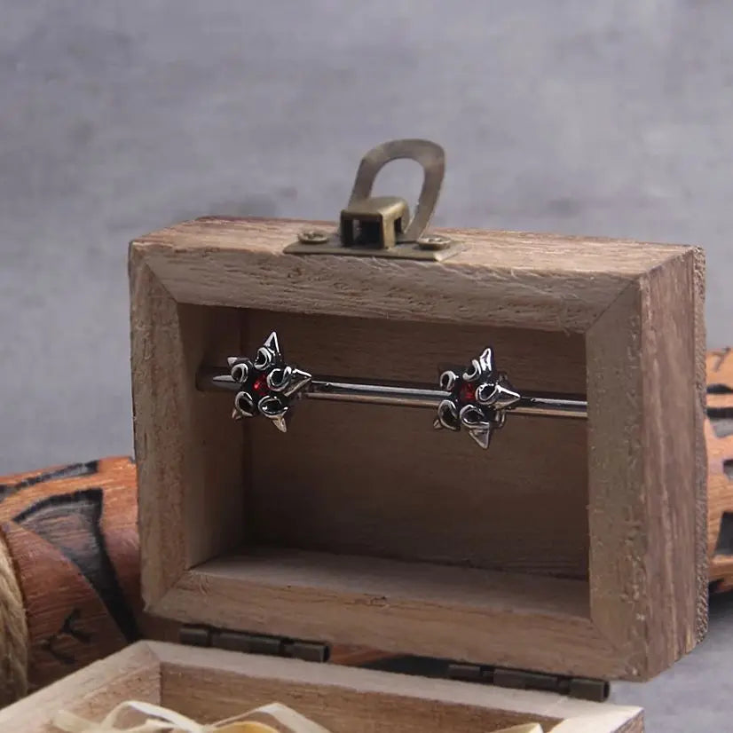 Mani's Aura - Stainless Steel Stud Earrings