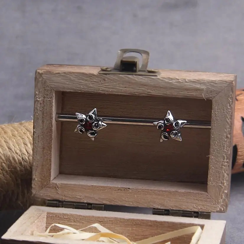 Mani's Aura - Stainless Steel Stud Earrings