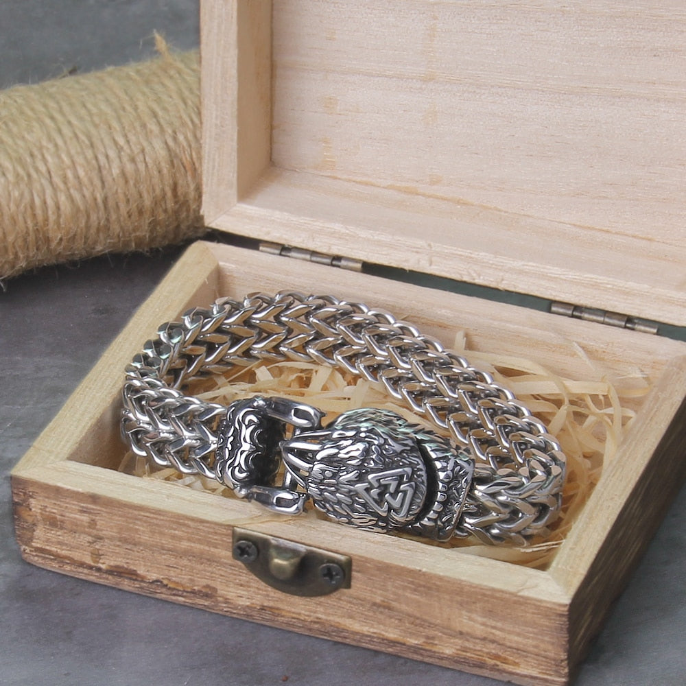 Fenrir - The Great Wolf - Stainless Steel Bracelet