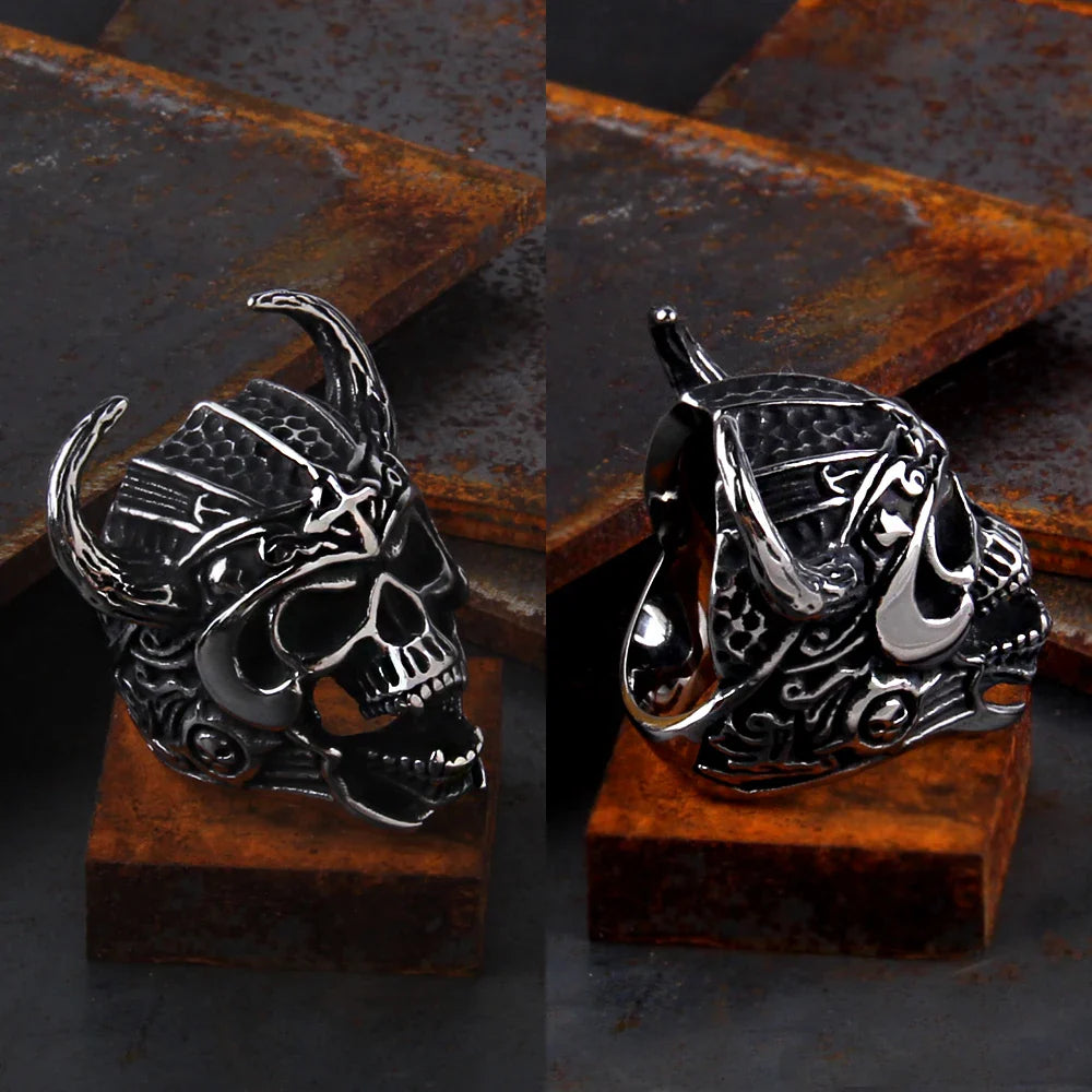 Heads of the Slain – Stainless Steel Viking Skull Ring