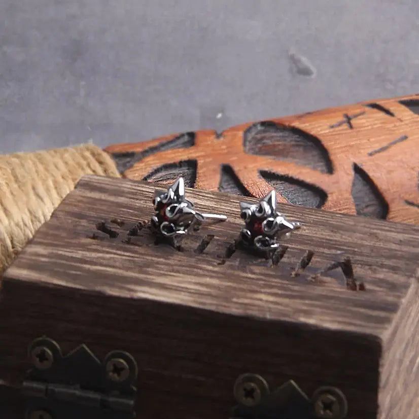 Mani's Aura - Stainless Steel Stud Earrings