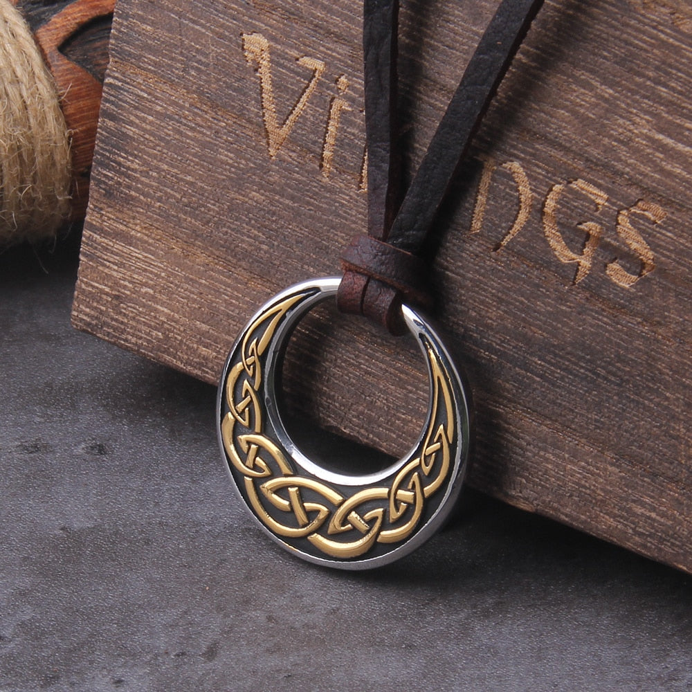 Celtic Moon - Stainless Steel Celtic Moon Necklace