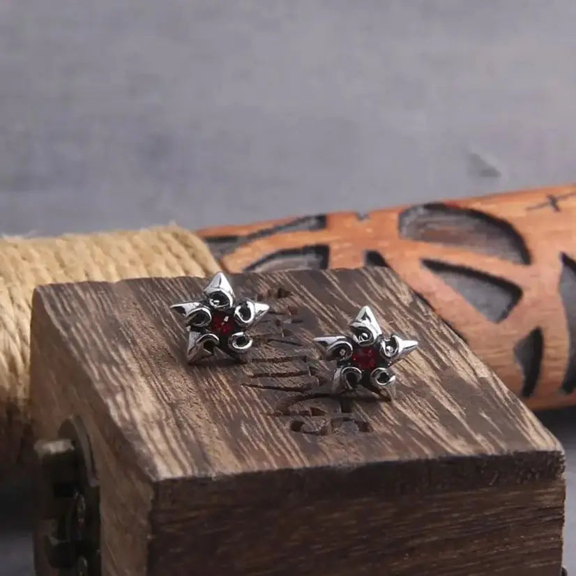 Mani's Aura - Stainless Steel Stud Earrings