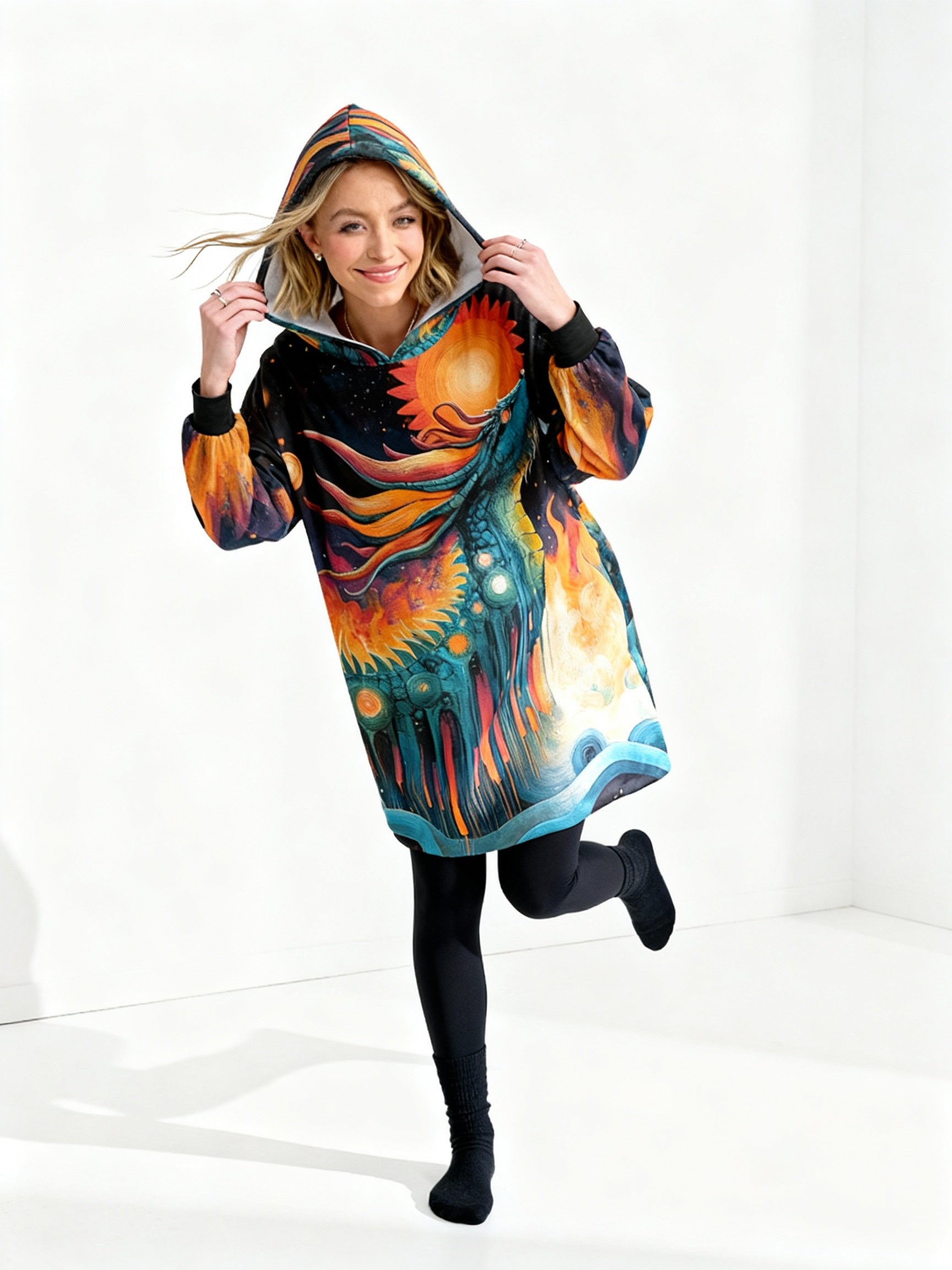 Mystic Jormungandr - Oversized Hooded Blanket