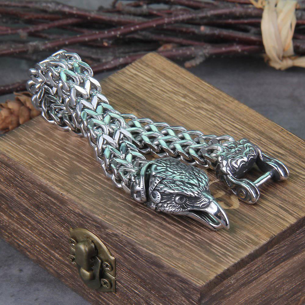 The Corpse Swallower - Hraesvelgr - Stainless Steel Eagle Head Bracelet