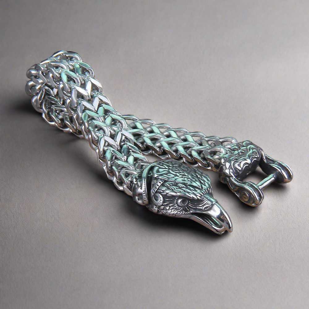 The Corpse Swallower - Hraesvelgr - Stainless Steel Eagle Head Bracelet