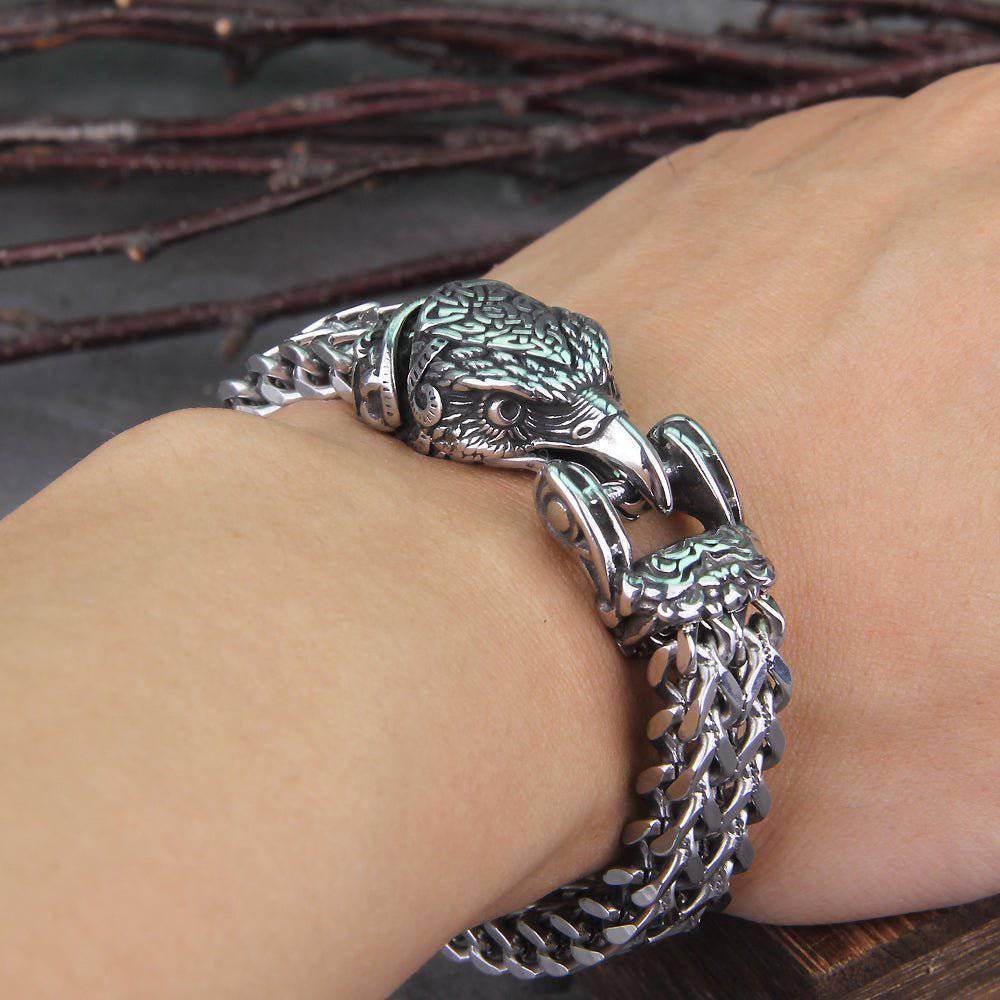 The Corpse Swallower - Hraesvelgr - Stainless Steel Eagle Head Bracelet