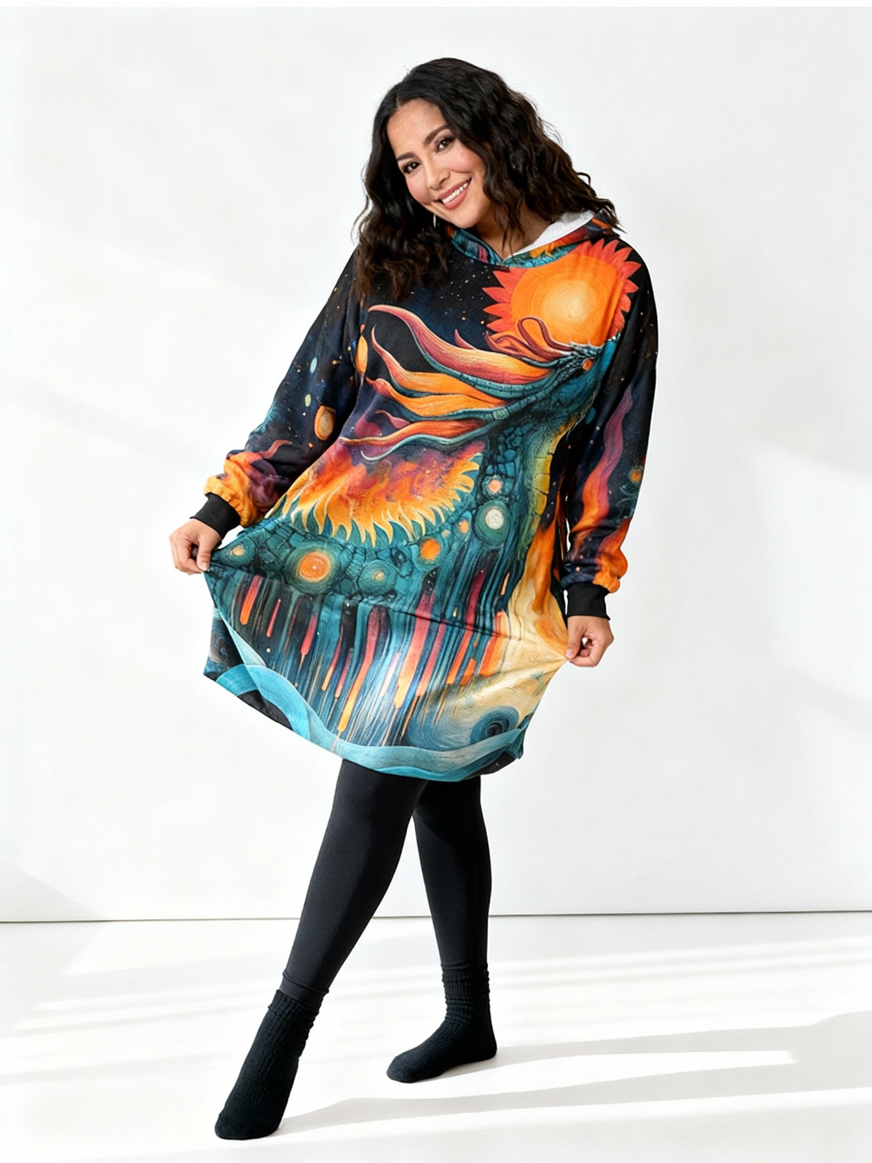 Mystic Jormungandr - Oversized Hooded Blanket