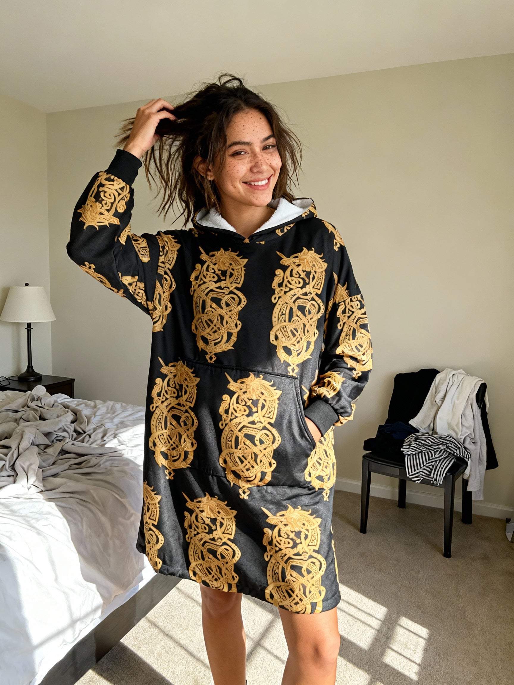 The Monstrous Fenrir - Oversized Hooded Blanket