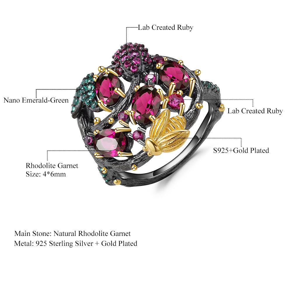 Fruit Of Idun - Gem Infused Sterling Silver Ring