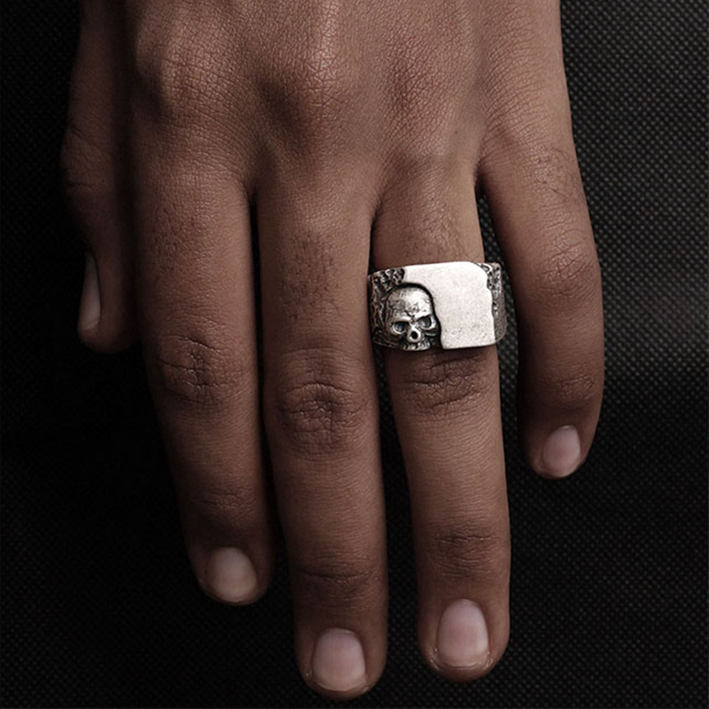Loki's Reckoning - 925 Sterling Silver Skull Ring