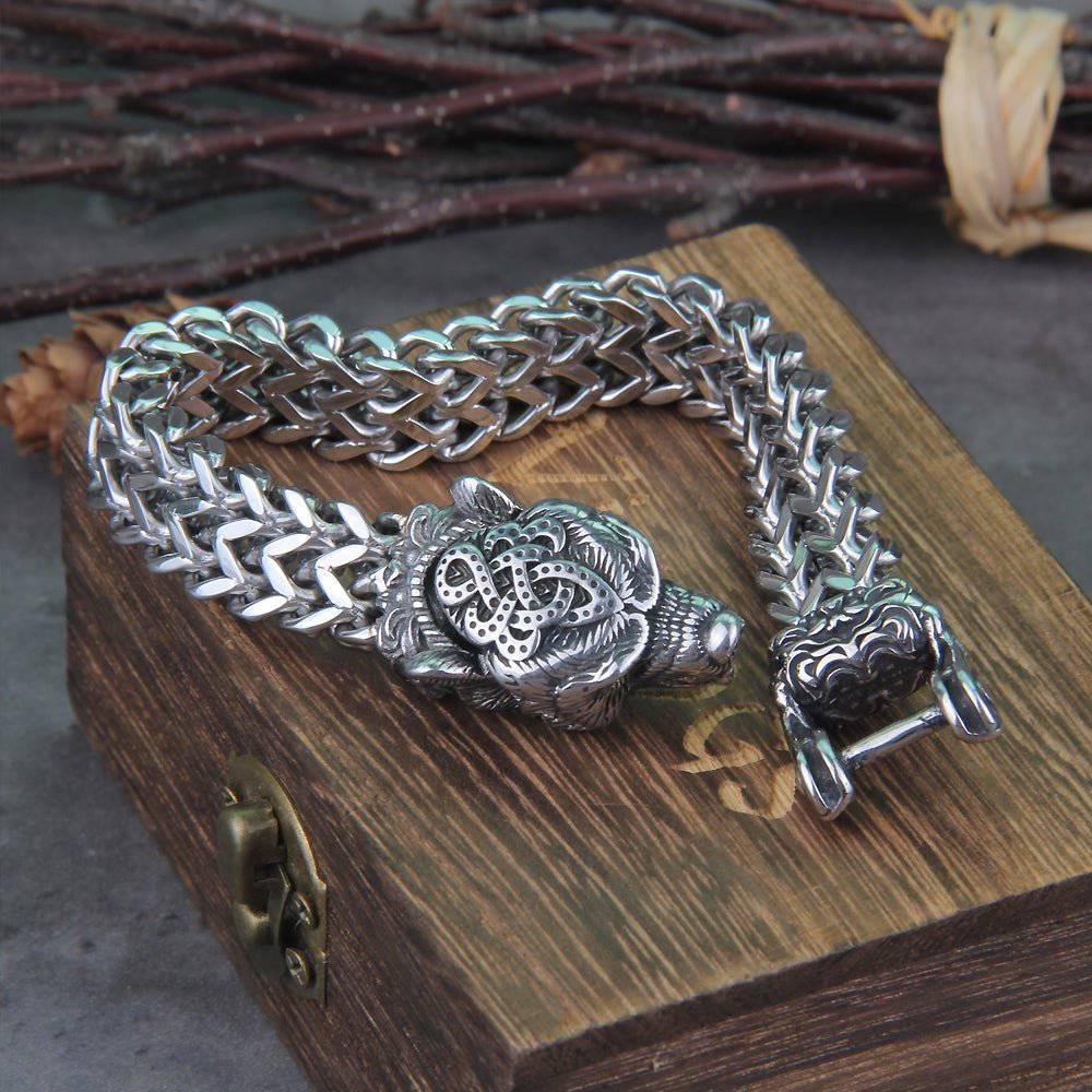 Berserker - Stainless Steel Bear Head Bracelet
