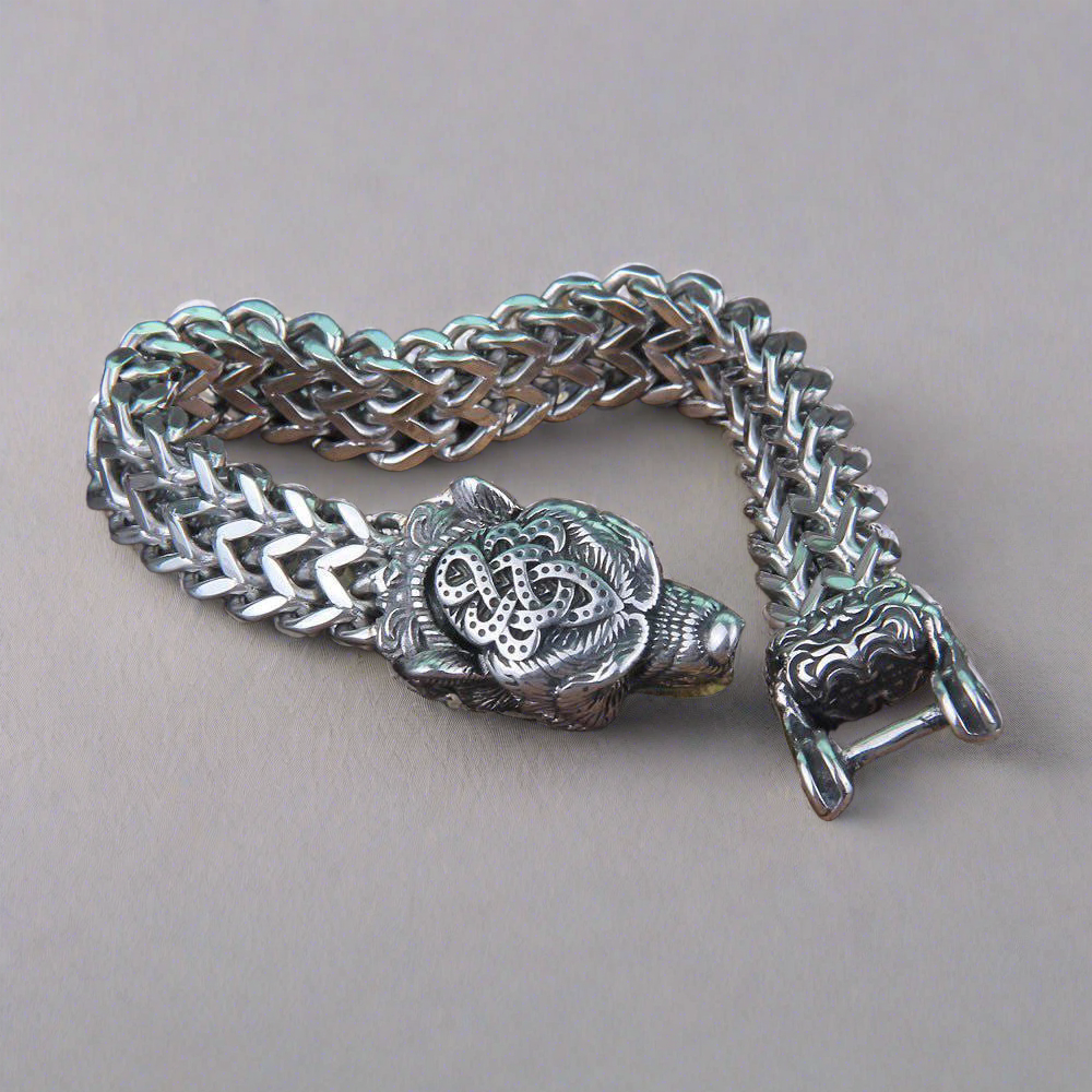 Berserker - Stainless Steel Bear Head Bracelet